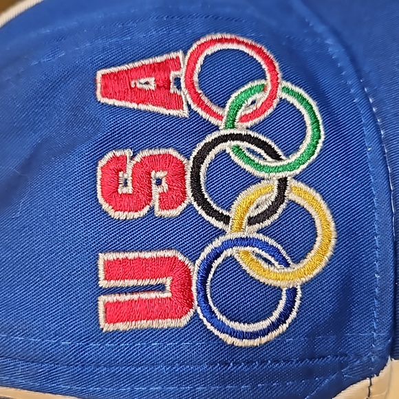 VINTAGE 1996 USA OLYMPIC HAT CAP RINGS ORIGINAL RED WHITE BLUE Usa - Picture 2 of 12
